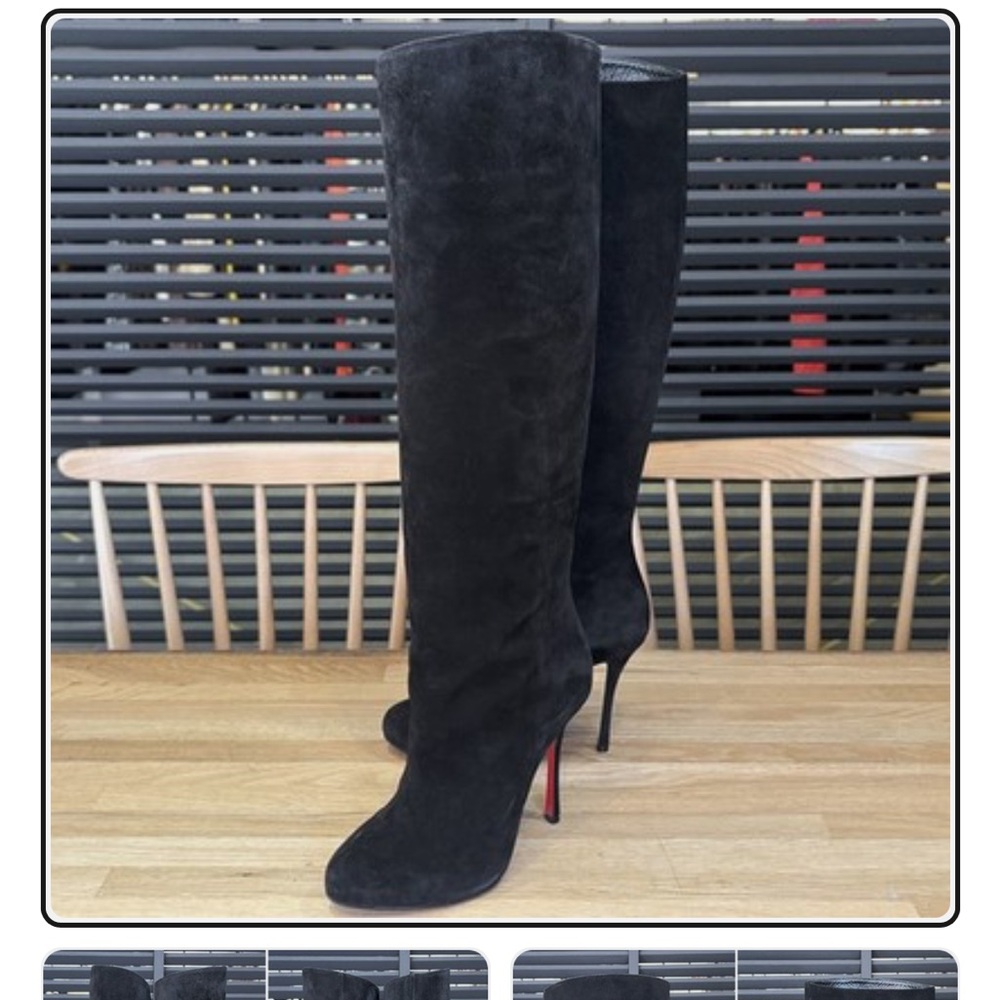 Christian Louboutin Black suede Vitish 101 Boots
